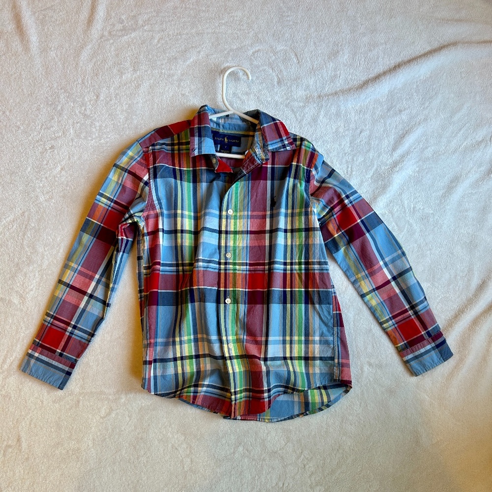 Ralph Lauren Long Sleeve Plaid Button Down Shirt